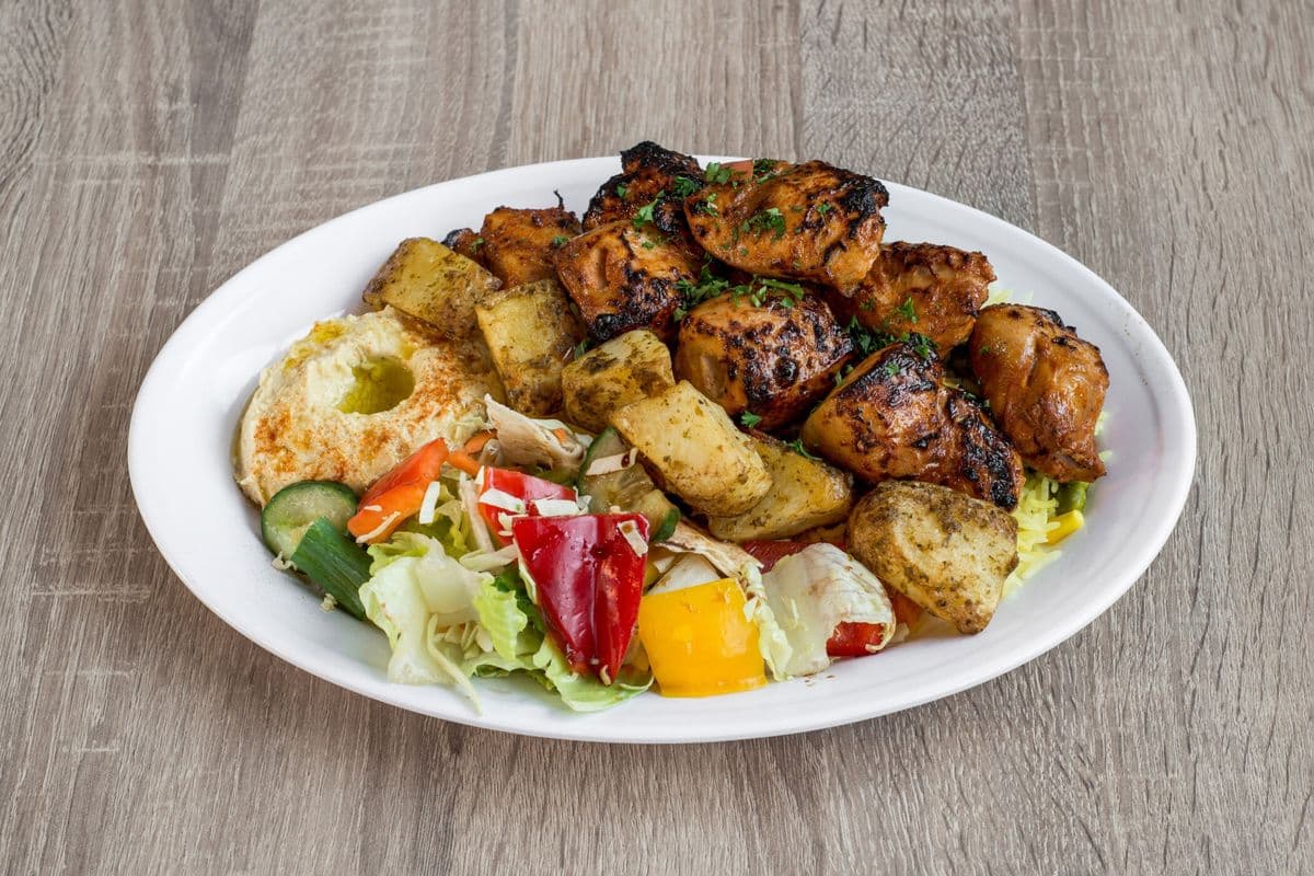 Mixed Tawouk and Kafta Platter