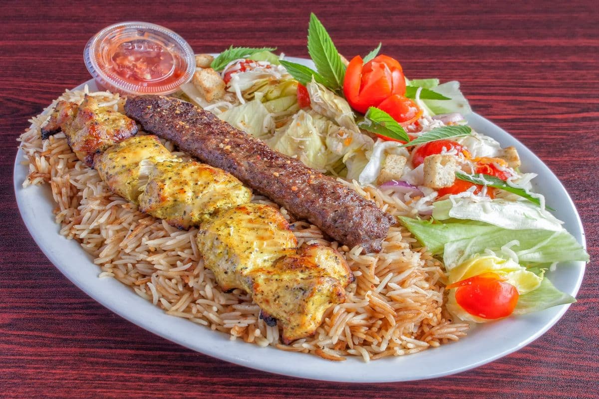 Chicken and Beef Kabob Meal