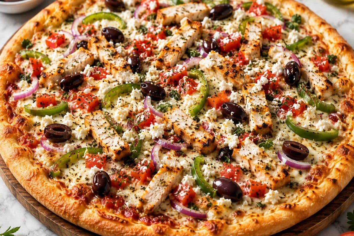 Greek Chicken Pizza