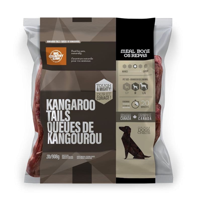 Big Country Raw Bones Kangaroo Tail - 2 lb bag
