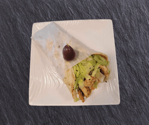 Poulet sur pita