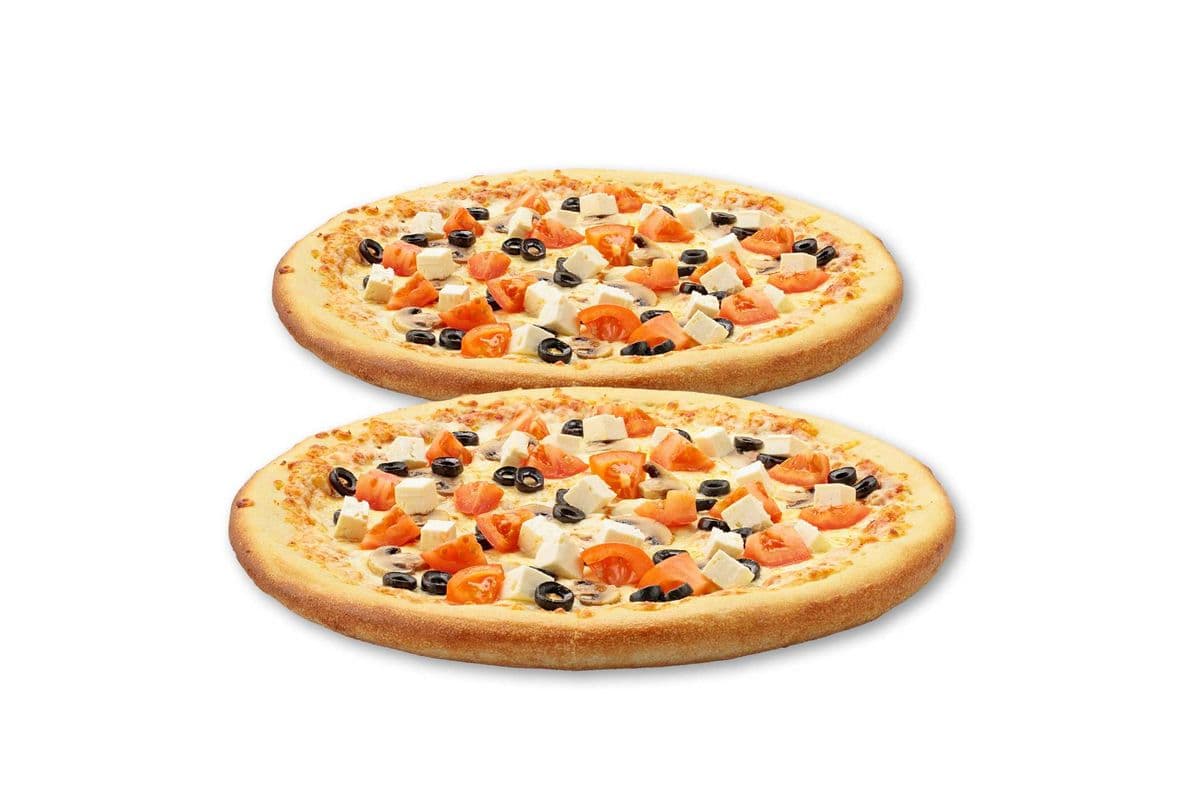 Deux Pizzas Petites Méditerranéennes / Two Small Mediterranean Pizzas