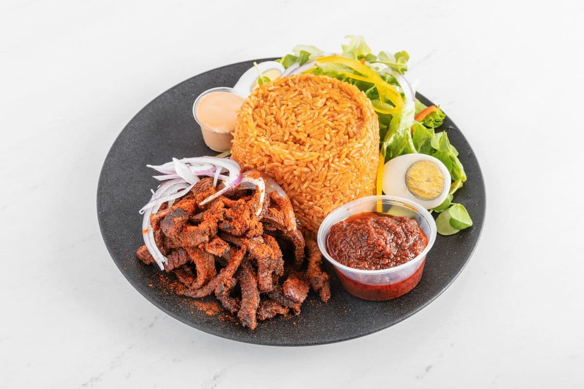 Jollof and Beef Suya