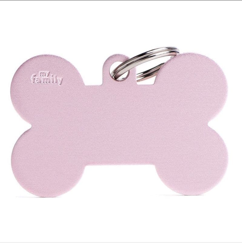 MyFamily Pink Bone Aluminum Engraved Tag