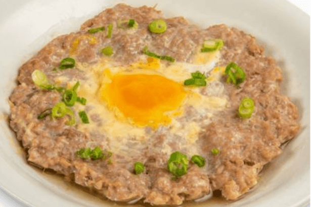 55. Steamed Pork Patty with Salted Eggs 味菜炒豬大腸
