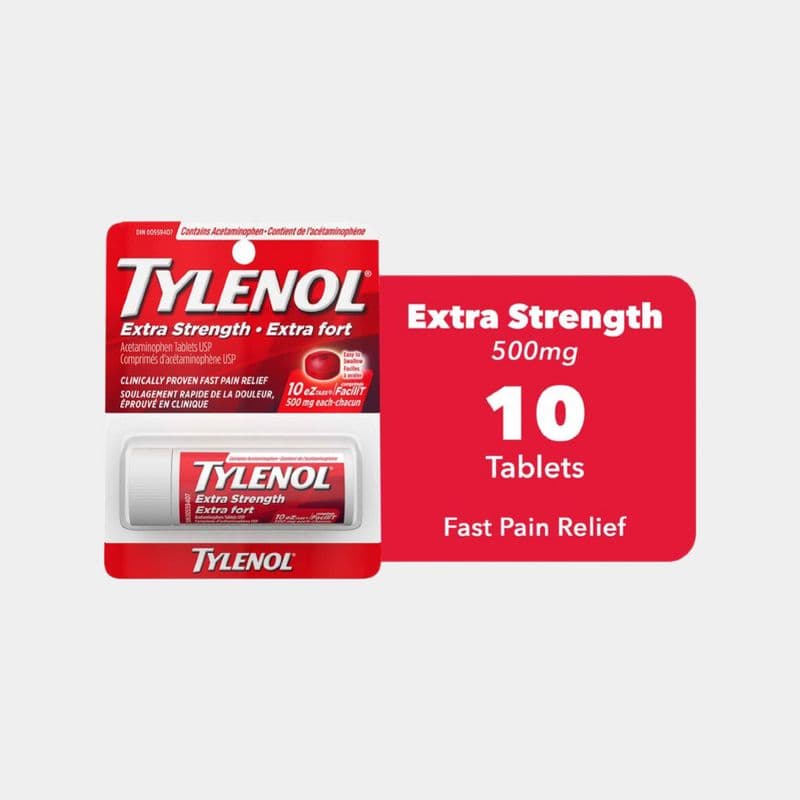 Tylenol Extra Strength Acetaminophen Tablets 500mg (10 Units)