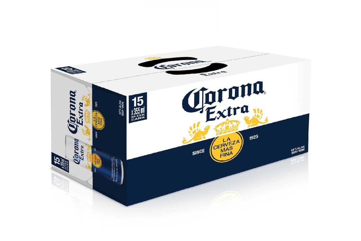 Corona Extra Lager Beer 15 Cans (15 x 355ml)
