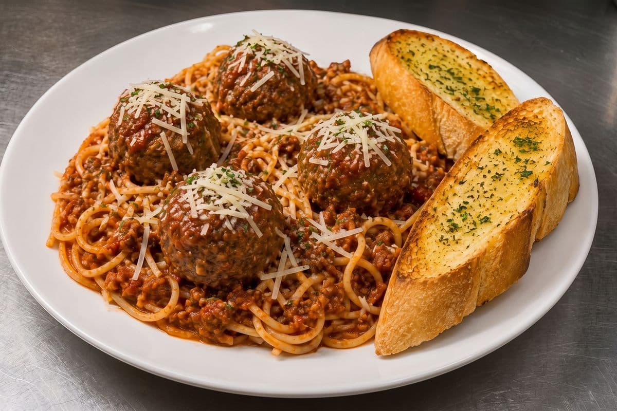 SPAGHETTI BOLOGNESE WITH MEATBALLS