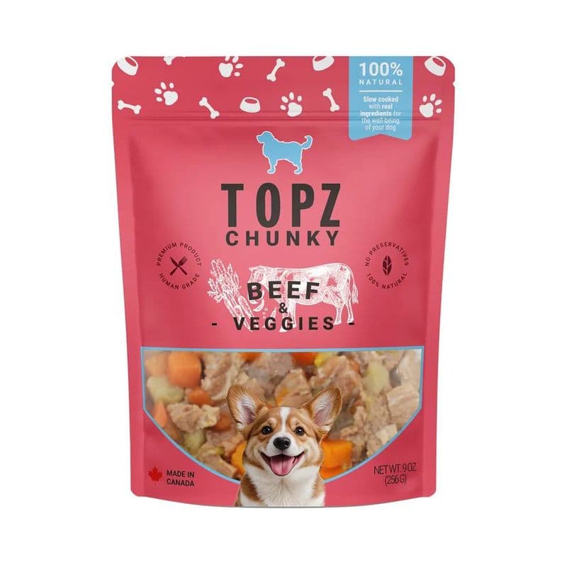 Topz Chunky Beef & Veggies 256g
