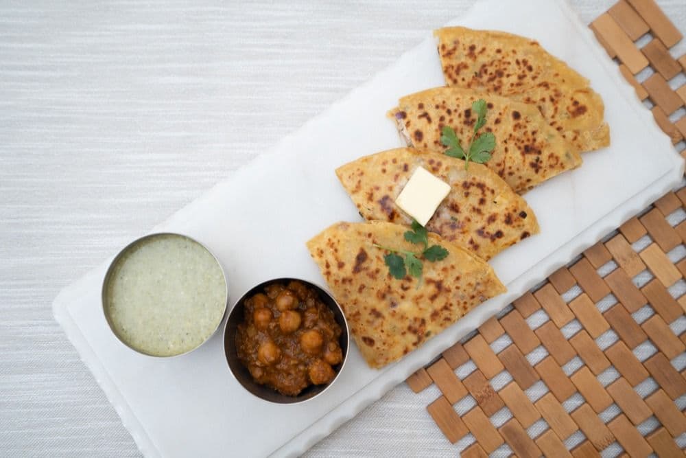 Paneer Parantha Plate