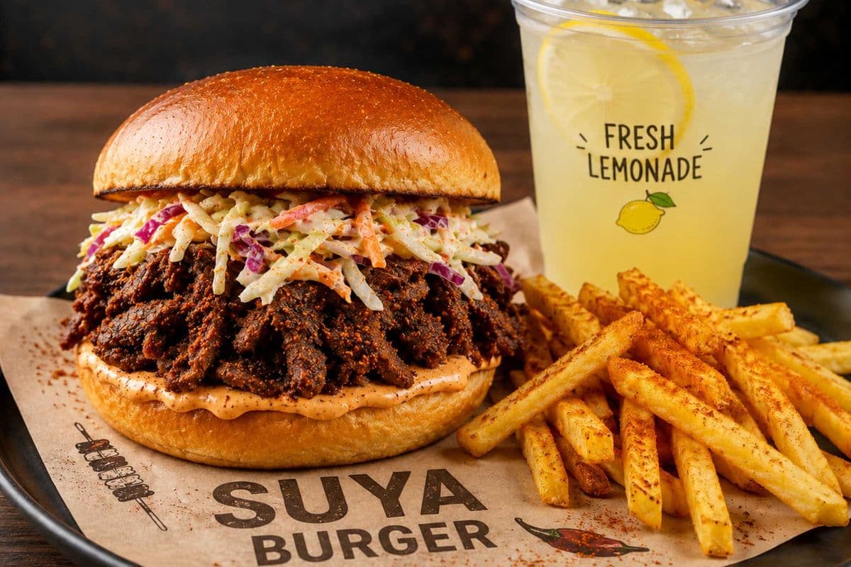 Suya Burger Combo