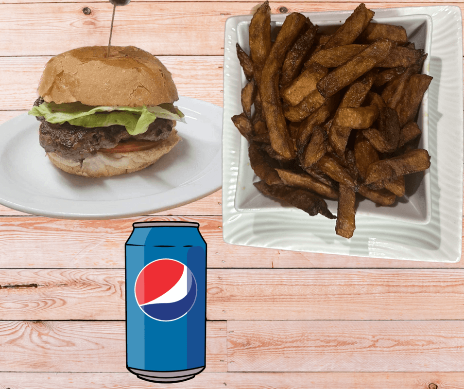 Trio hamburger + Frite + liqueur