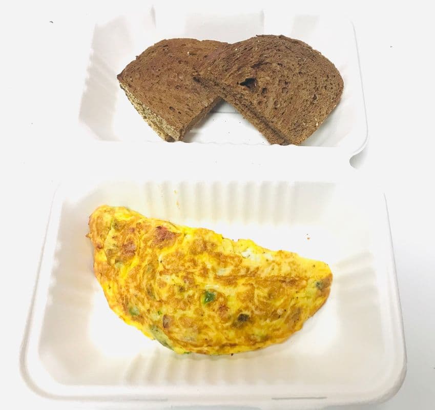 Western Omelette with Toast