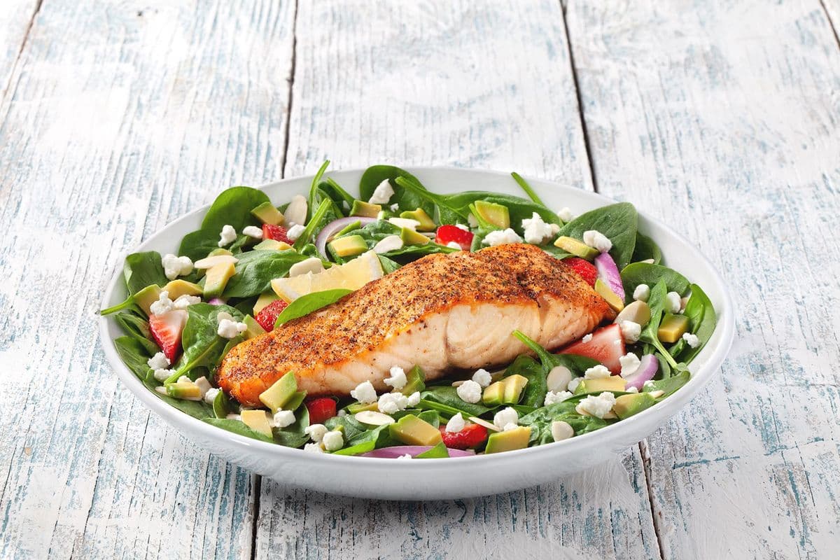 Salmon and Avocado Salad (719 Cal)