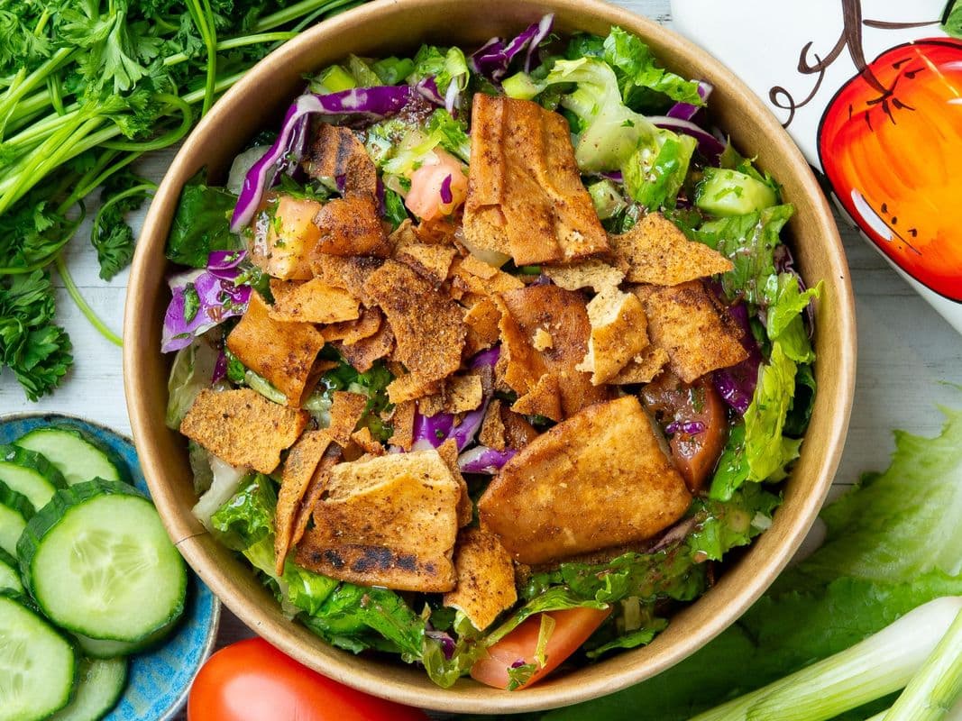 Fattoush Salad or Rice Bowl