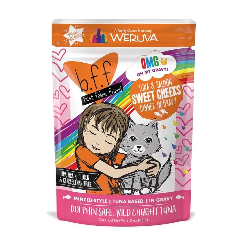Weruva BFF OMG Tuna & Salmon Sweet Cheeks 3oz Pouch