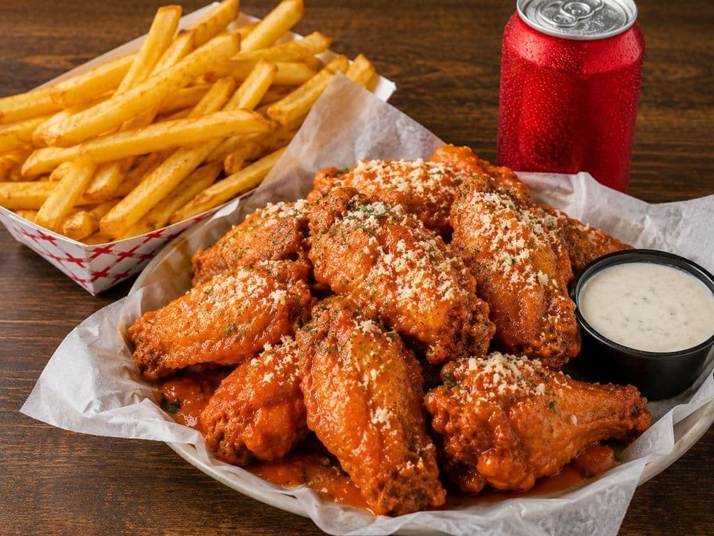 Buffalo Parm Wings Meal (10pcs)