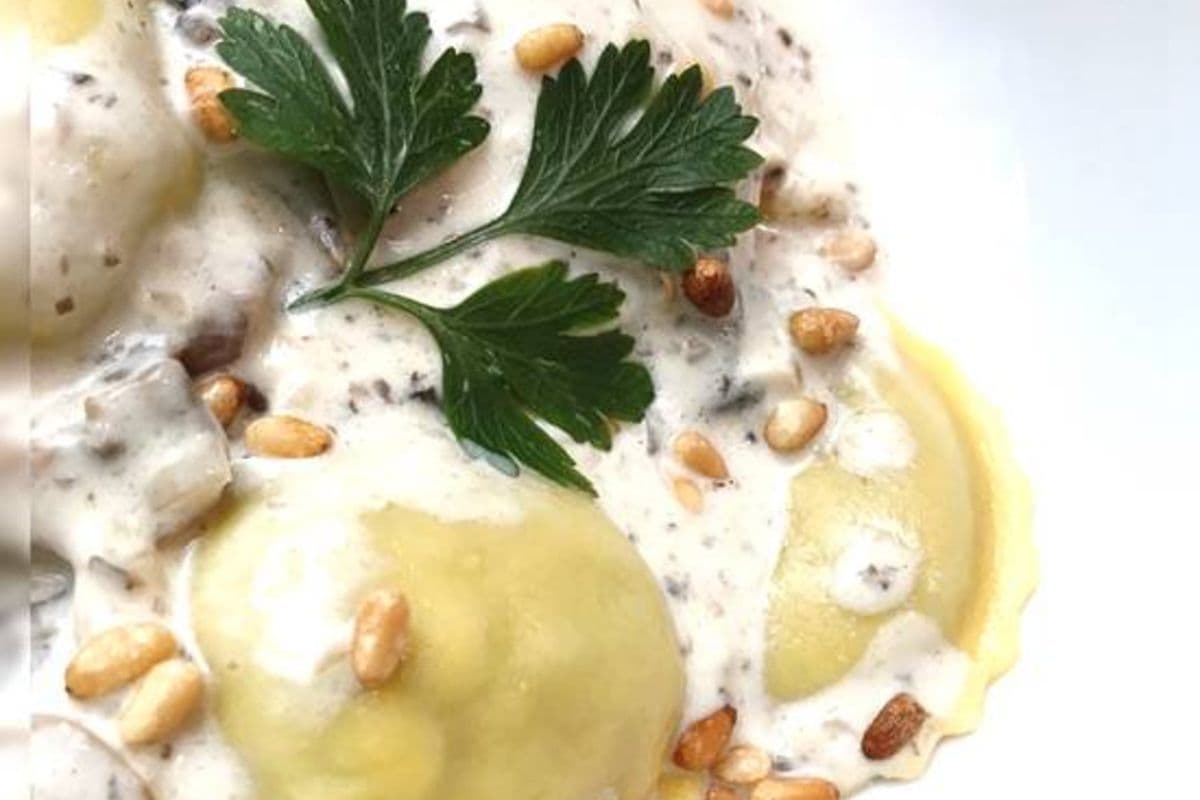 Raviolis à la tartuffade / Mushroom raviolis