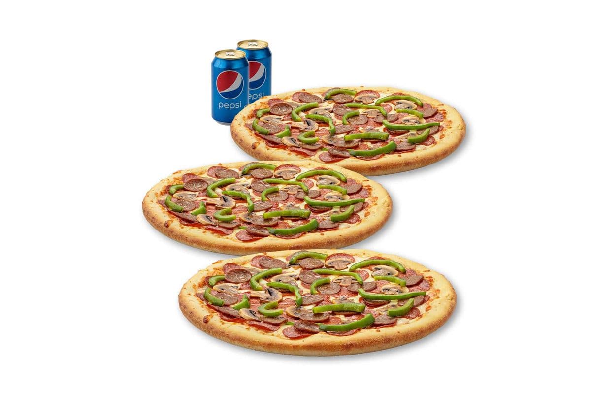 Spécial 3 Pizzas Petites - Spécial Double Pizza / Small 3 Pizza Special - Double Pizza Special