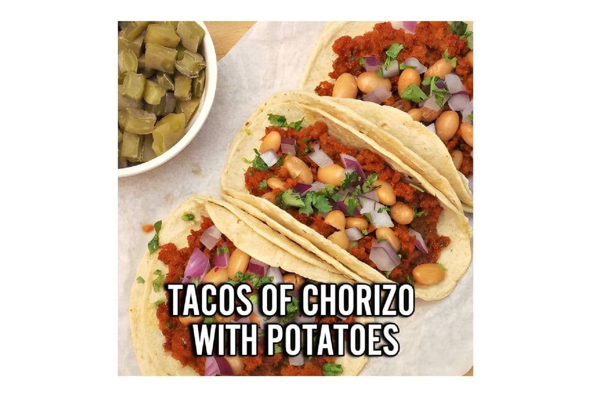 Tacos of Chorizo with Potatoes (Ground Pork and Potatoes)