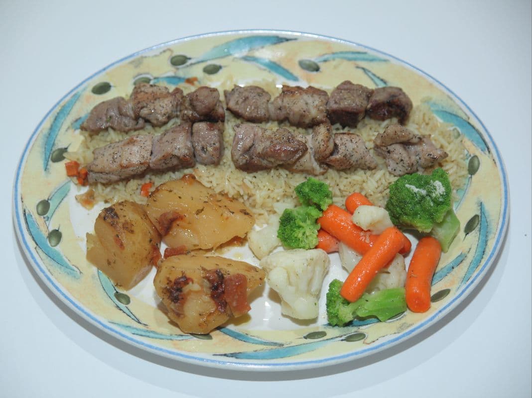 Double Pork Souvlaki.