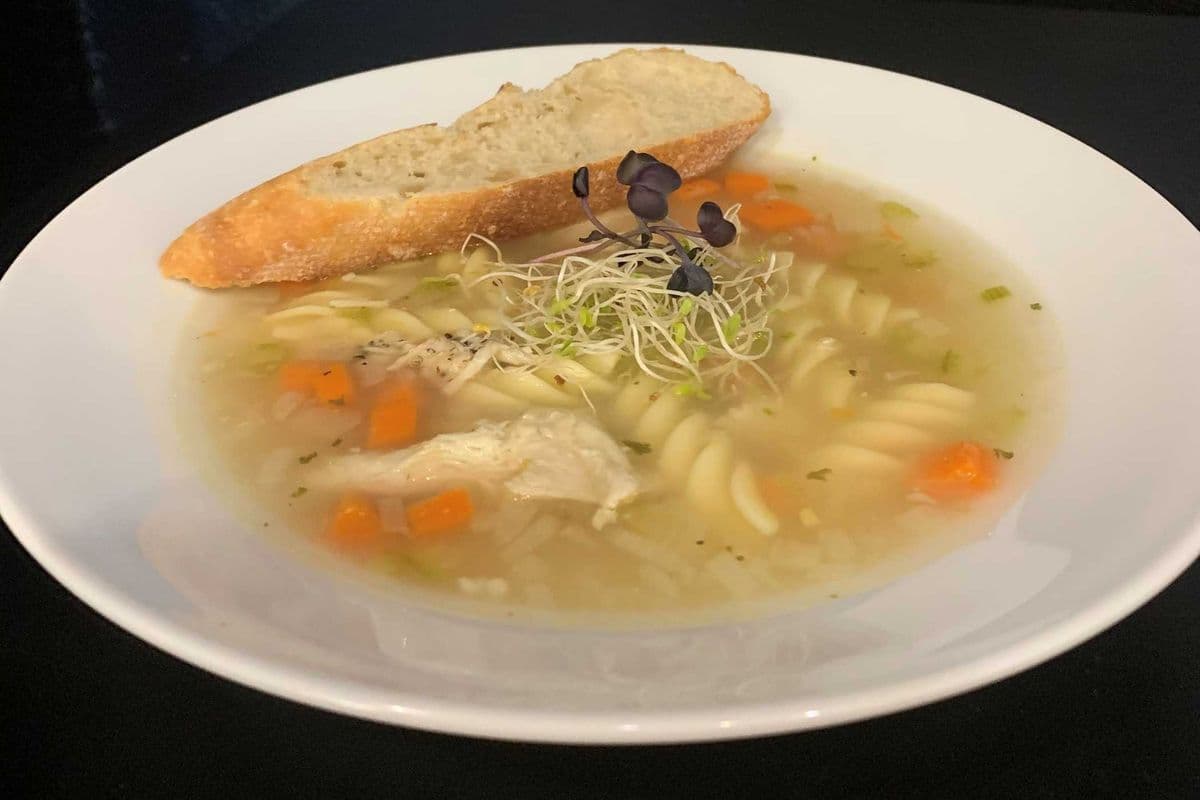Soup w/ crostini toast