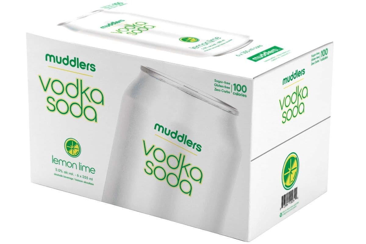 Muddlers Lemon-Lime Vodka Soda (6 Packs) (6 x 355ml Cans)