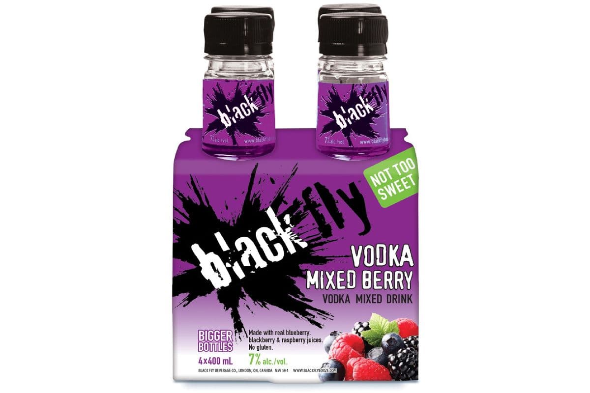 Black Fly Vodka Mixed Berry (4 Pack)