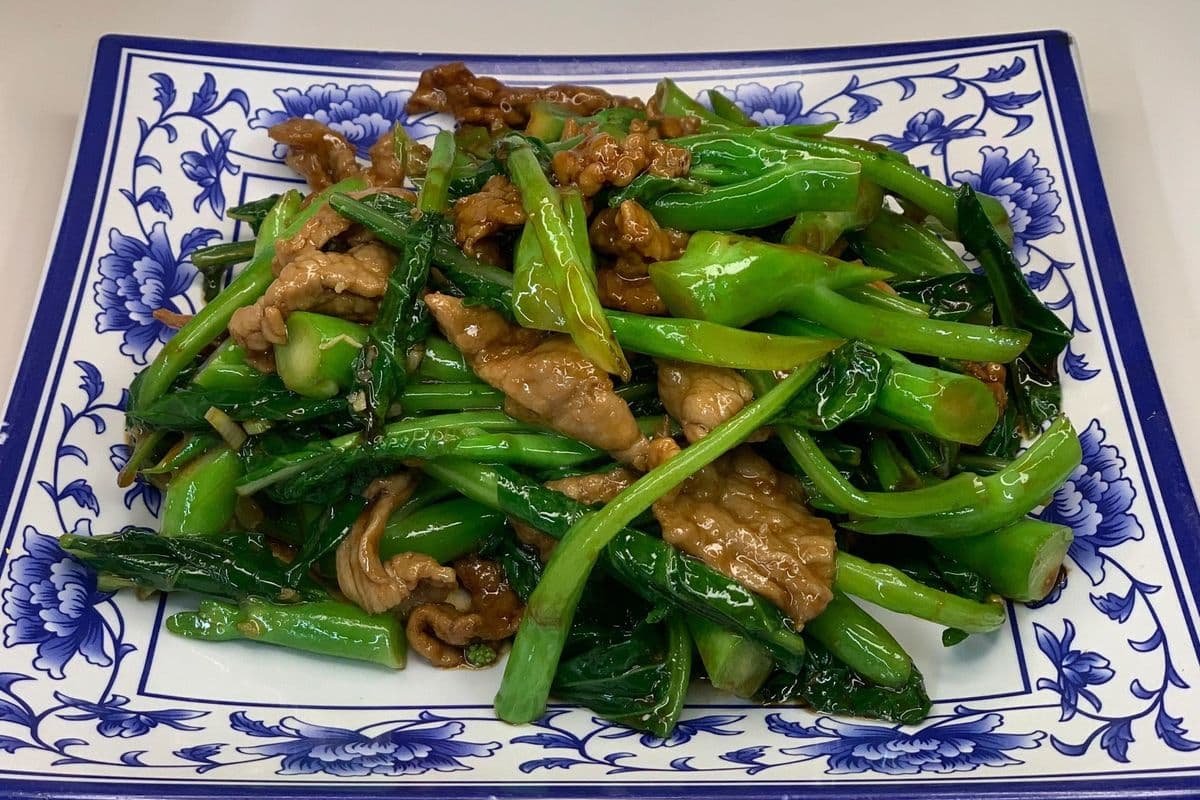 97. Fried Beef with Gai Lan