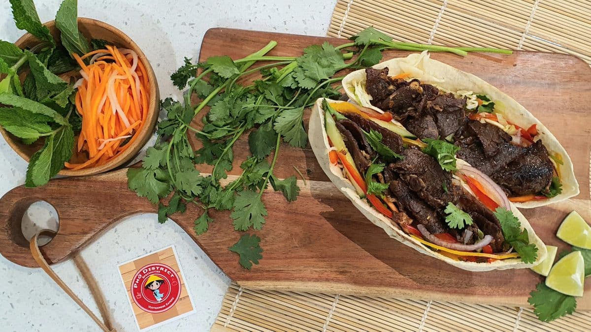 1350. Grilled Beef Wraps