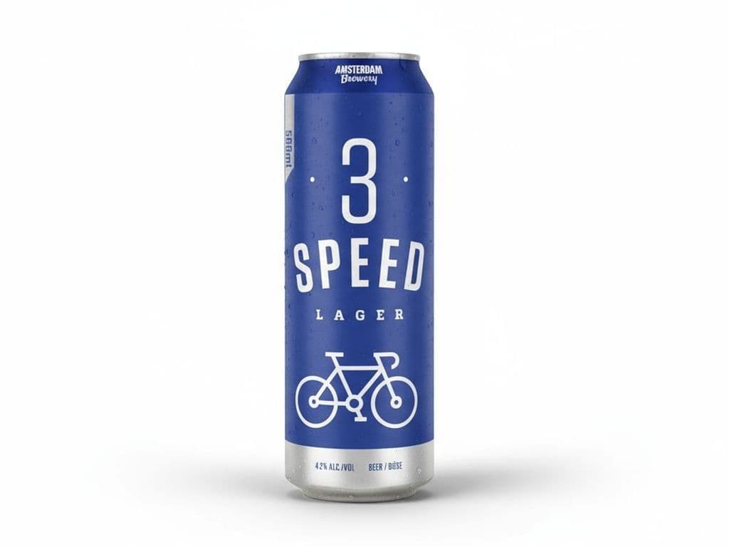 Amsterdam Brewery - 3 Speed LAGER, Individual 568ml beer can (4.2% ABV)