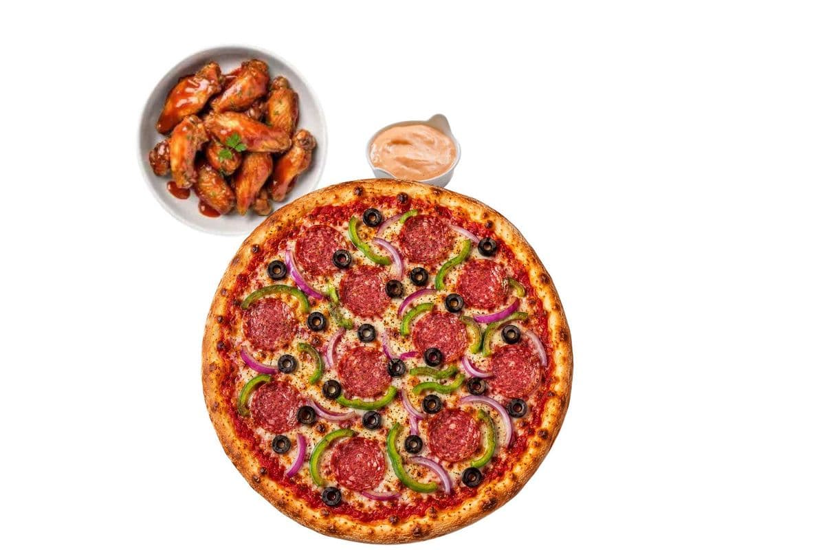 COMBO 6 – MEDIUM PIZZA & WINGS COMBO DEAL