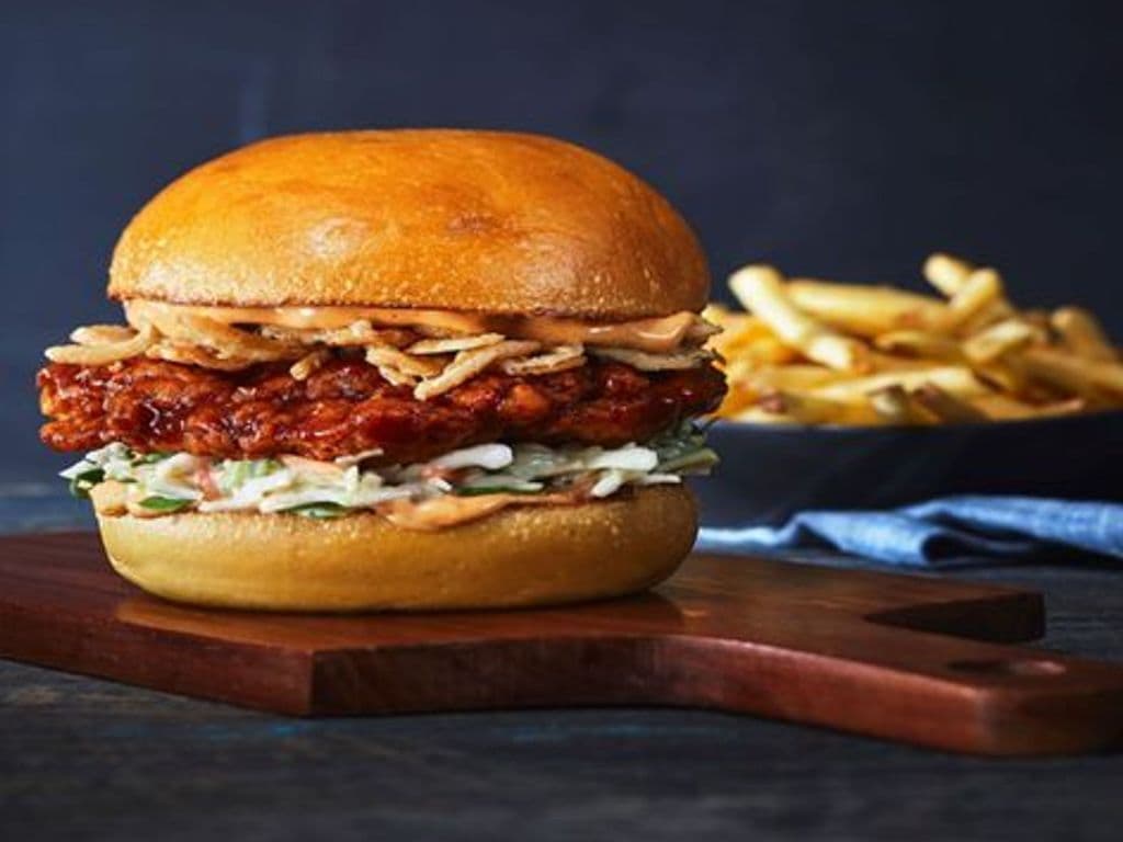 Burger poulet croustillant
