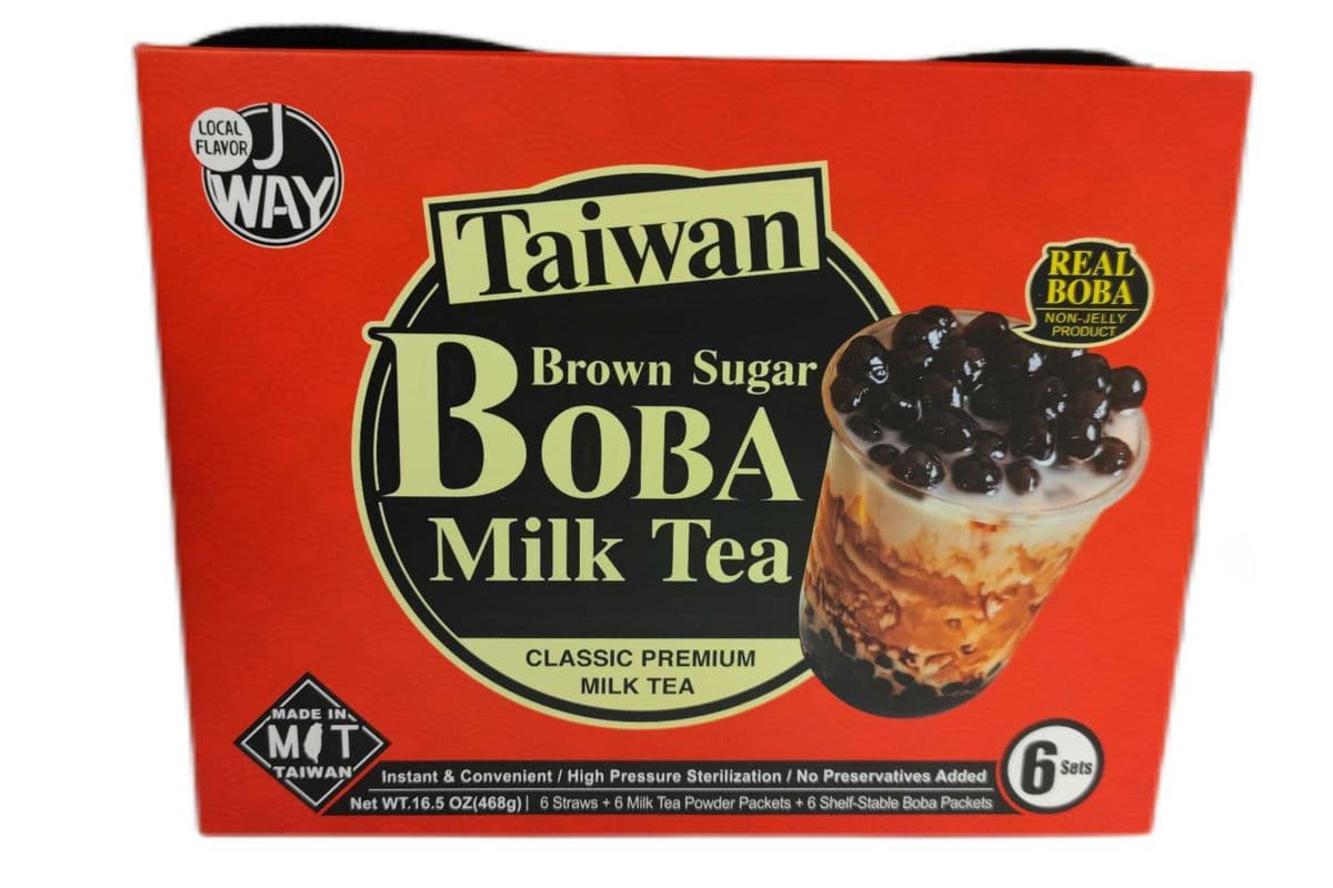 J WAY · TaiWan Brown Sugar Boba Milk Tea (6 Sets)