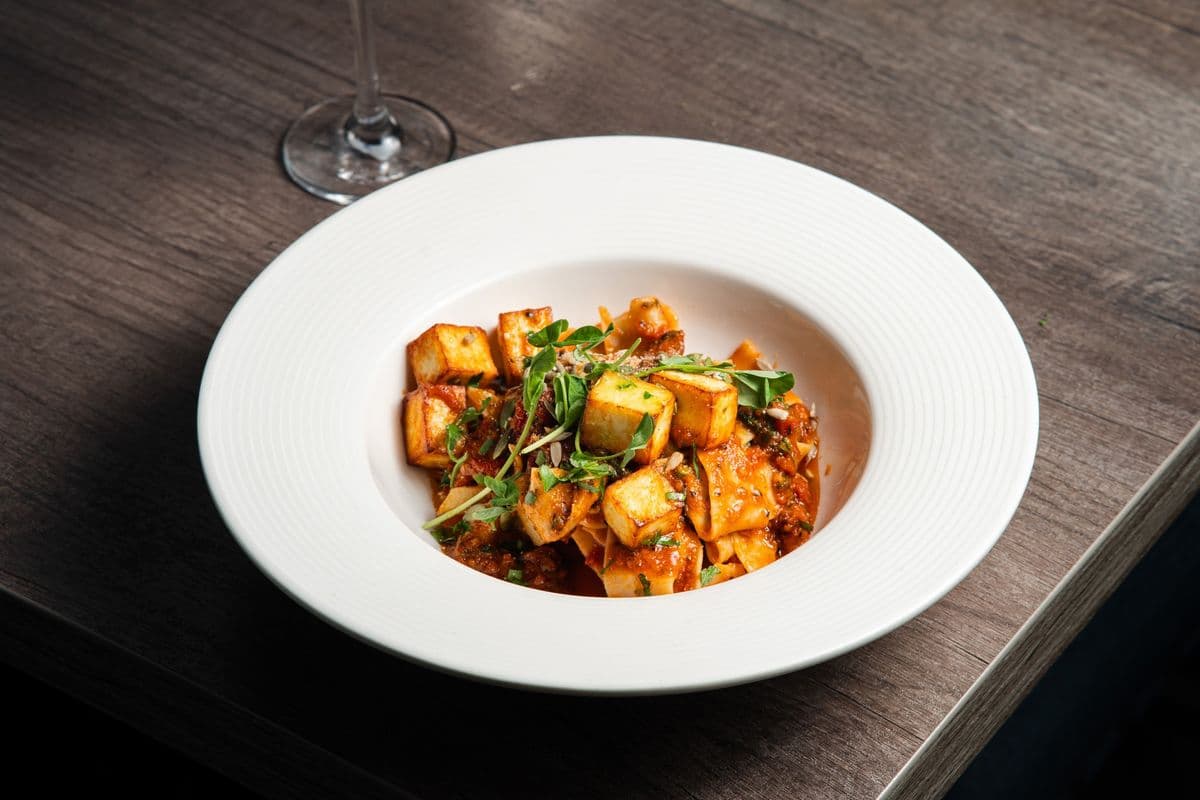 "Sundried Tomato Chutney" Pappardelle Pasta ( VEG)