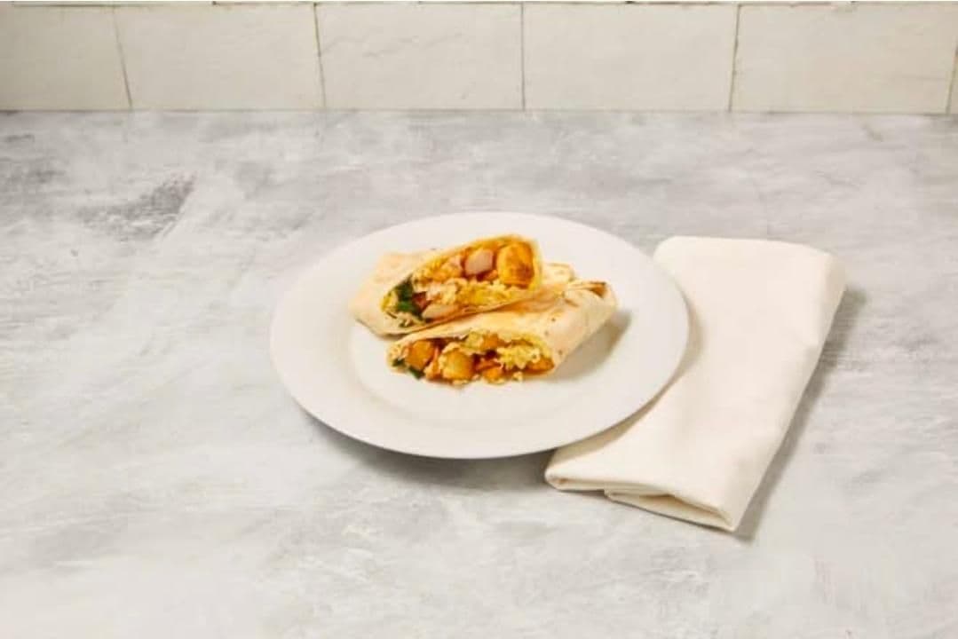 Spinach & Mushroom Breakfast Burrito