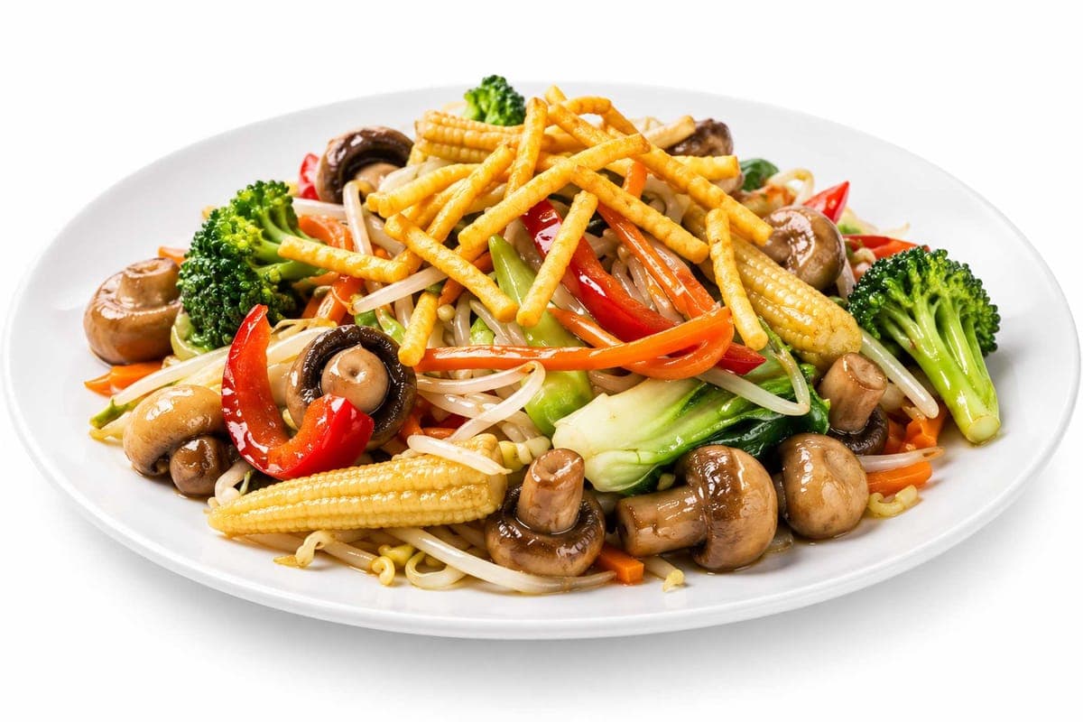 Vegetable Mushroom Chow Mein (Not Noodles)