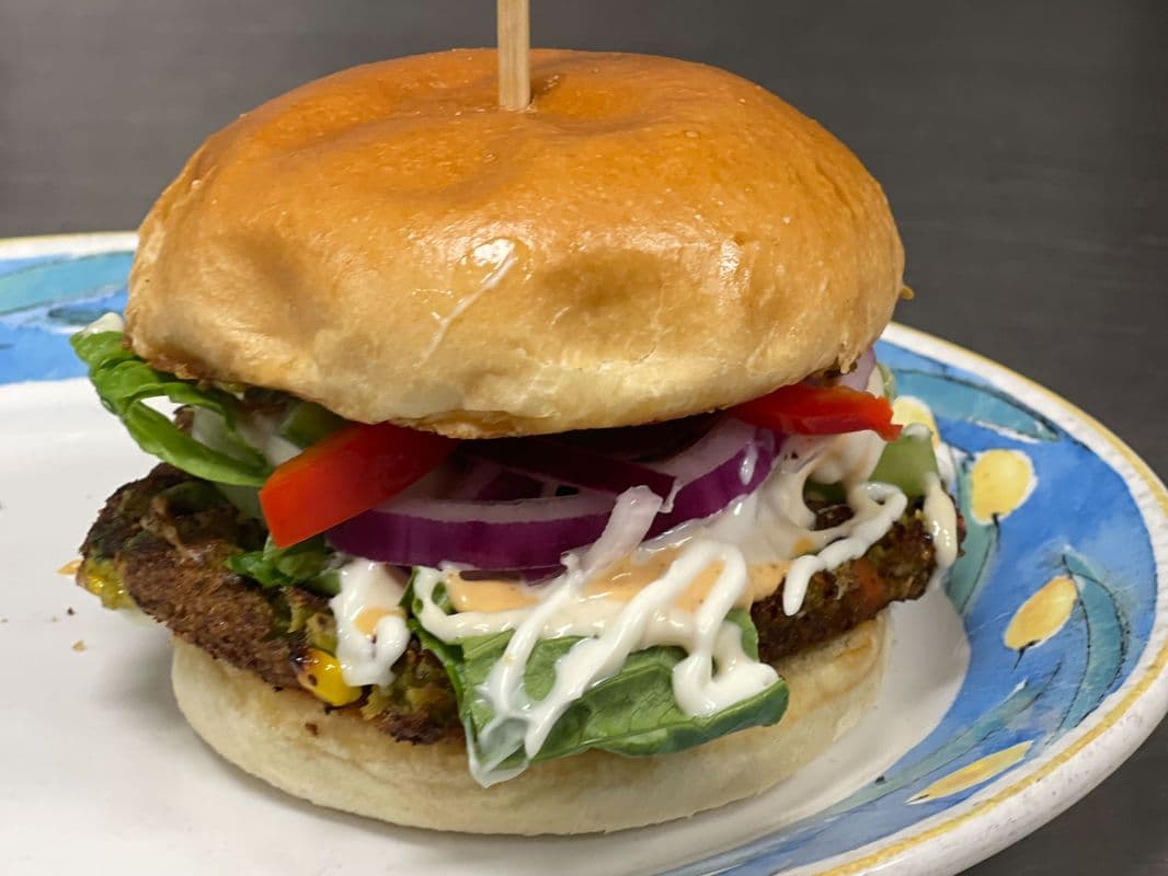 House Greek Burger.