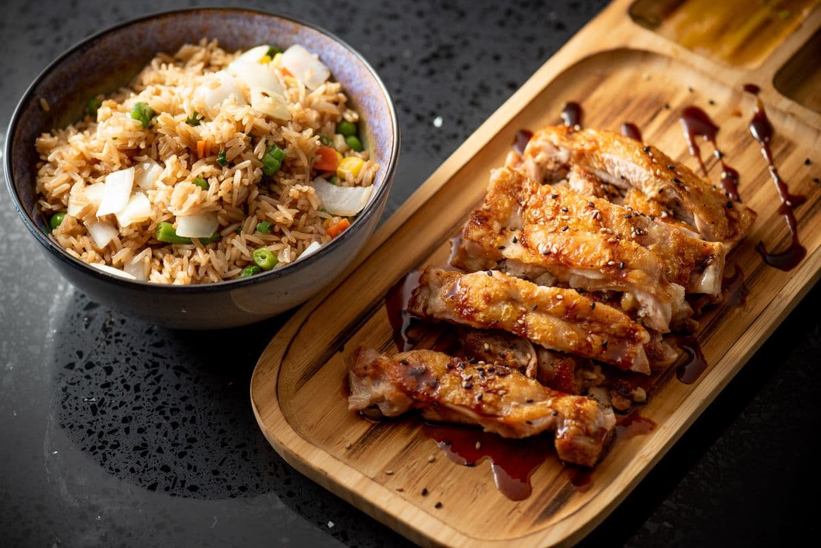 Halal Chicken Steak with Vegetable Fried Rice (H1)