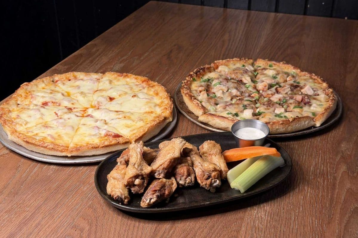 2 Small Pizzas & Wings