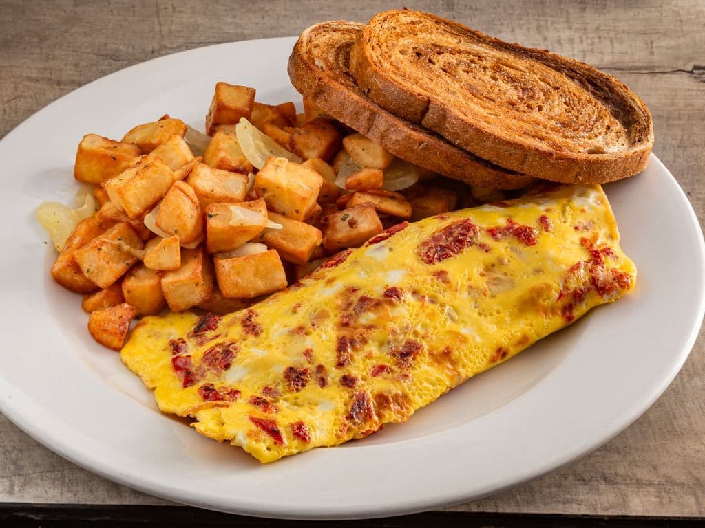 Candied Bacon & Brie Omelette