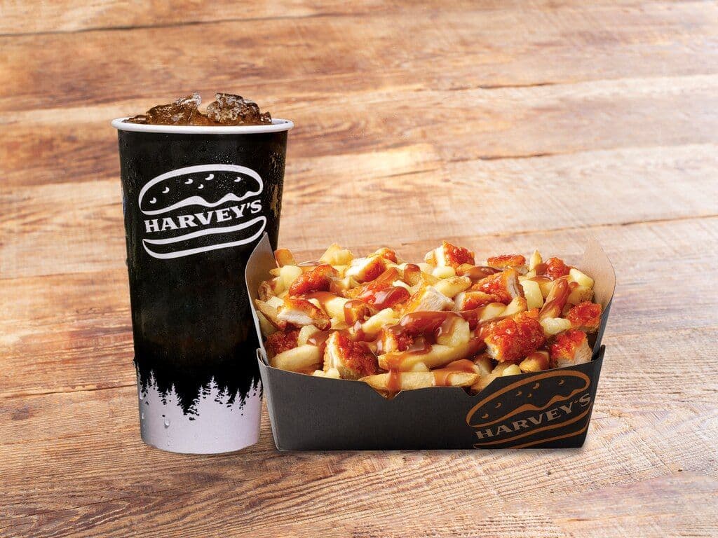Large Buffalo Chicken Poutine with 20 oz Soft Drink