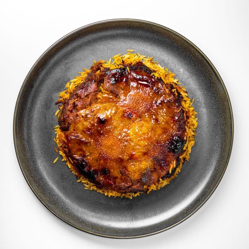 Lamb + Pineapple Upside-Down Biryani