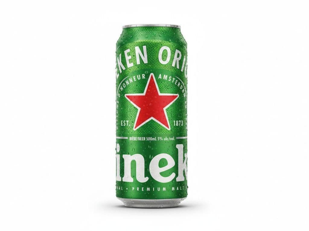 Heineken - Premium LAGER, Individual 500ml beer can (4.7% ABV)