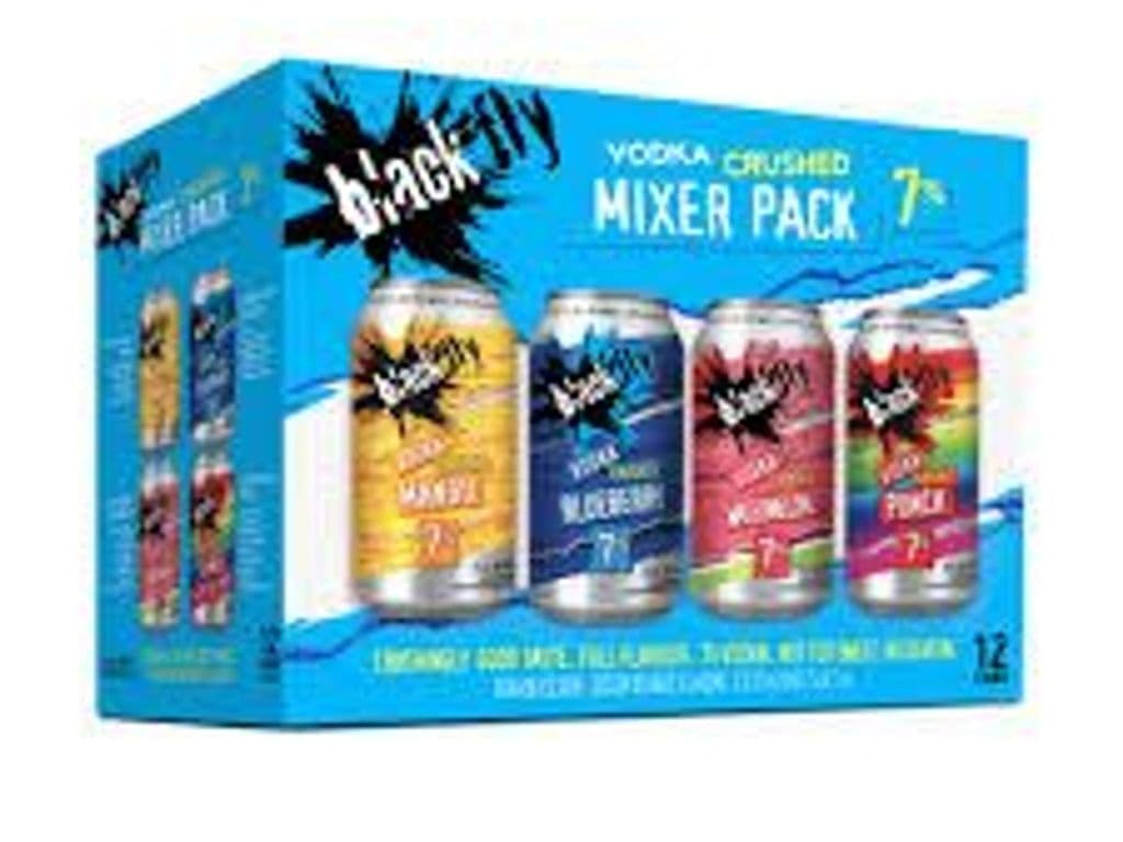 Black Fly Vodka Crush Cans Mixer Pack 355ml (12 pack)