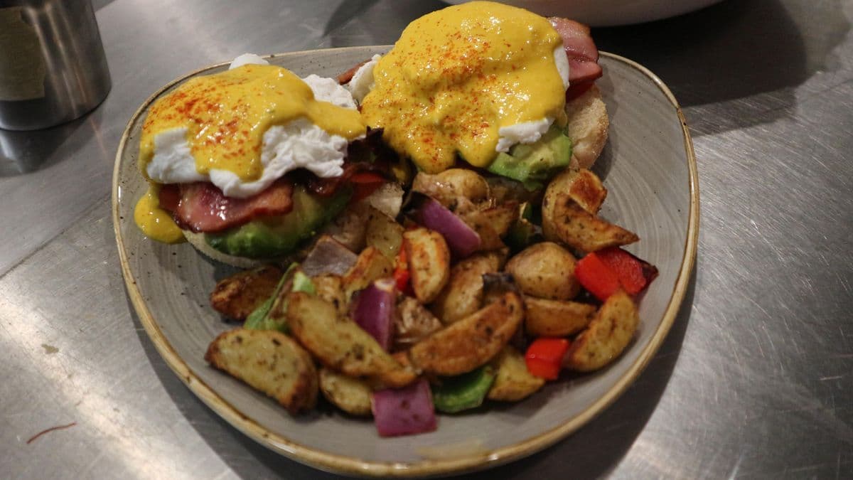 Bacon Avocado Tomato Benedict