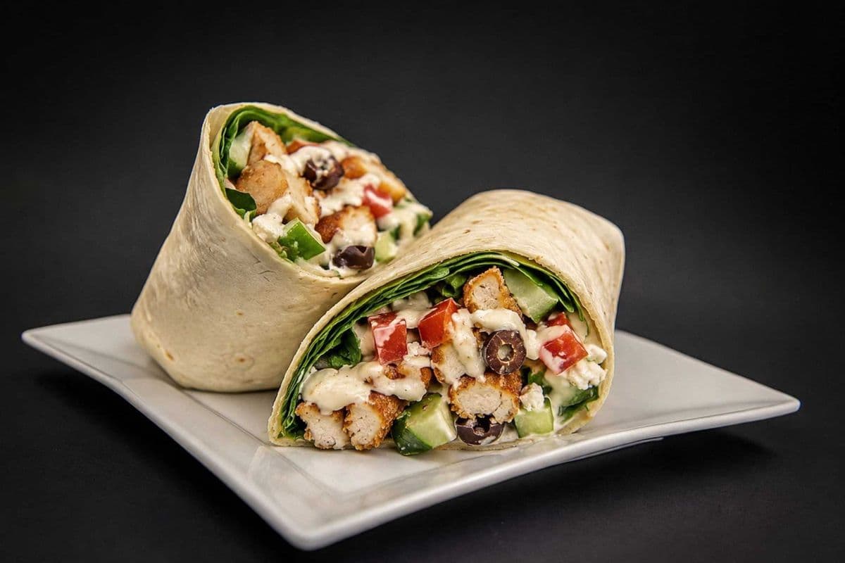 4. Mediterranean Crispy Chicken Wrap