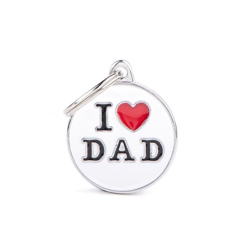 MyFamily I Love Dad Engraved Tag