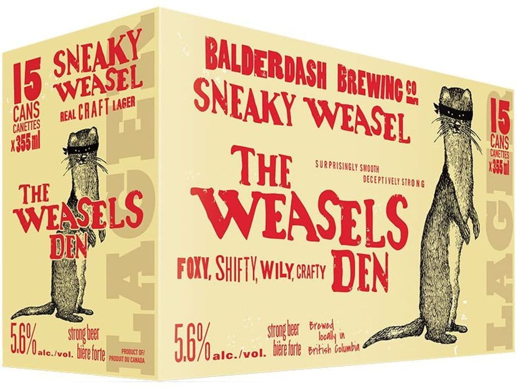 Sneaky Weasel Craft Lager Cans (355 ml x 15 ct)