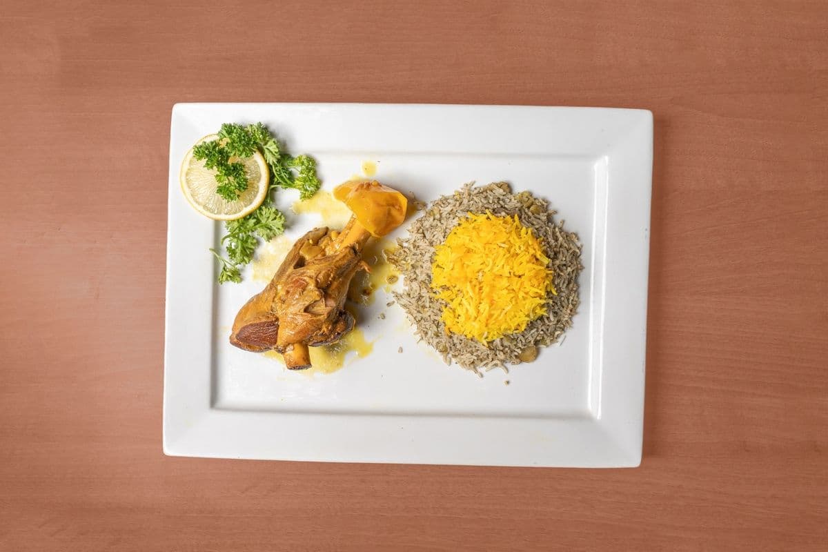 Baghali Polo and lamb Shank
